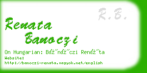 renata banoczi business card